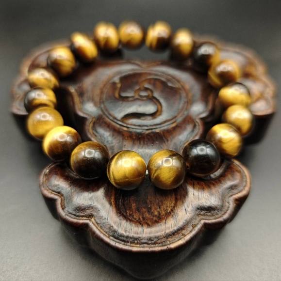 Tiger's Eyes Stone Bead Bracelet - Picture 1 of 1